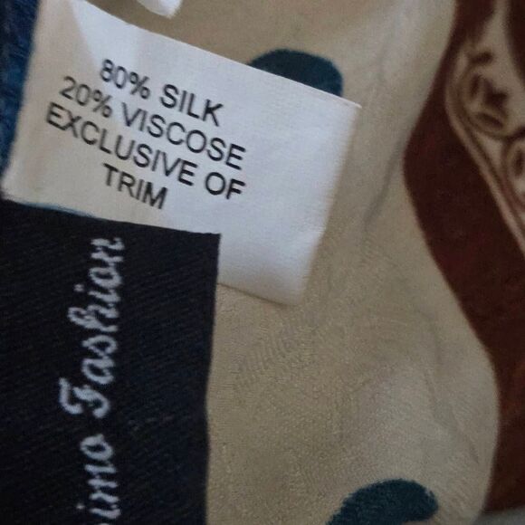 Bellissima Fashion Silk Wrap Skirt Size Large Boho Artsy - Picture 7 of 7